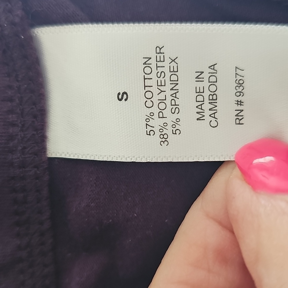 Womens Burgundy Leggings - Picture 4 of 6